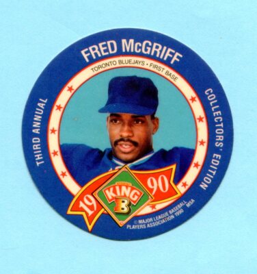 1990 King-B Jerky Third Annual Collector's Edition Discs # 13 Fred McGriff