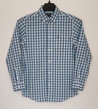 Izod Youth Boys Button Down Shirt Size Large Reg Multicolor Cotton Blend