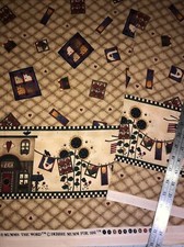 Debbie Mumm Art Studio Double Border Print SSI Cotton Fabric 1/2 Yard New