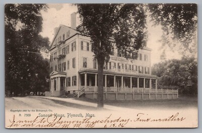Samoset House, Plymouth, Massachusetts-MA. 1906 UDB Postcard TS-79a