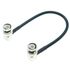BNC Male right angle to BNC male RA Crimp RG58 Coax Coaxial Connector Cable lot