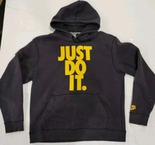 Vintage Y2K Nike Just Do It Black Hoodie Hooded Sweatshirt Men s Size XL