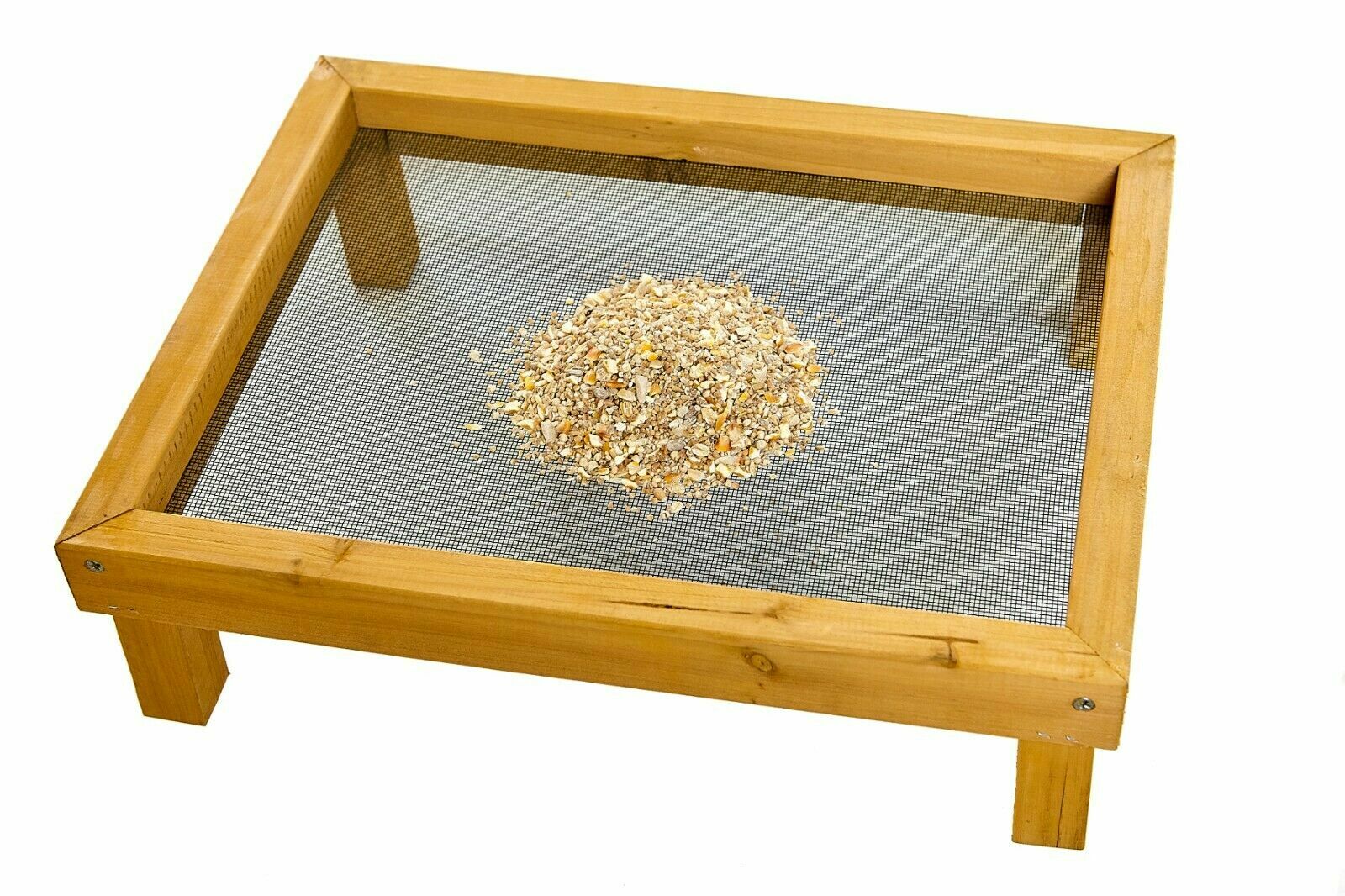 Wooden Garden Bird Feeder Tray Ground Feeding Mesh Raised Table Ruddings Wood
