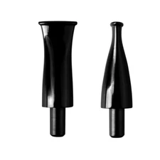 2 Pcs Straight Stem Short Mouthpiece Replacement for Canadian Tobacco Pipe