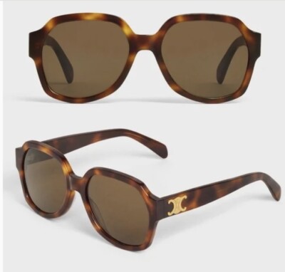 Celine Tortoise 56mm 56-18-140 Oversized Women display picture 2