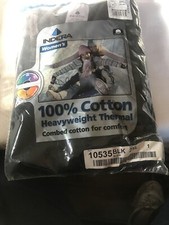 New Womens INDERA Size 2XL Black Thermal Crew Top