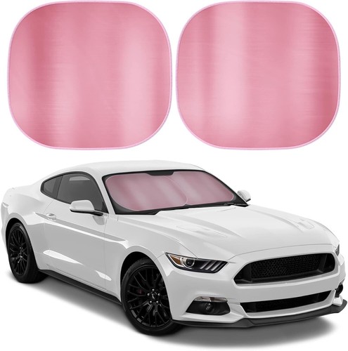 Pink Metallic Windshield Sun Shade - UV Block & Easy Setup (31.75x28.76)