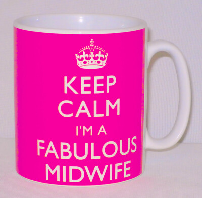 Keep Calm I'm A Fabulous Hebamme Tasse personalisierbar tolles Umstandsgeschenk Baby 