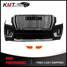 Front Bumper Cover Complete Kit W/ Fog Lights For 2021 2022 2023 2024 GMC Yukon