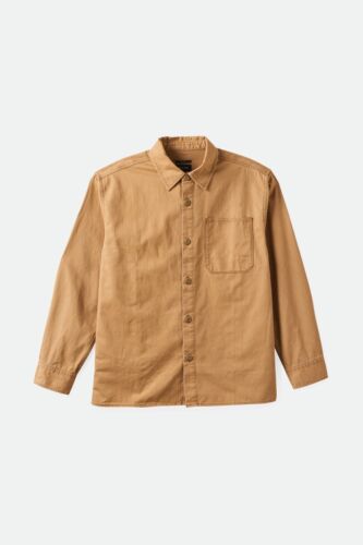 BRIXTON SELDEN OVERSHIRT HEMD GR: M BROWN WORN WASHED - Picture 1 of 6