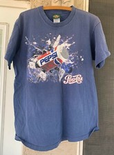 Vintage 90s Pepsi Cola Tee Shirt Made in USA Single Stitch SZ Large *Logotel*