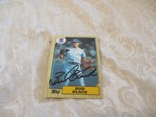 1987 TOPPS BUD BLACK AUTOGRAPHED CARD