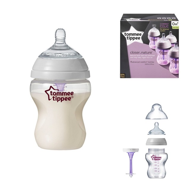 Tommee Tippee Advanced Comfort Vented Anti Colic Bottles 9oz 4