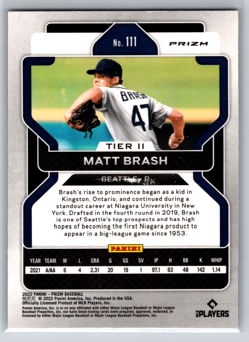 【限定50枚】Matt Brash 限定50枚】Matt Brash Matt Brash 2022 Panini Prizm Red White