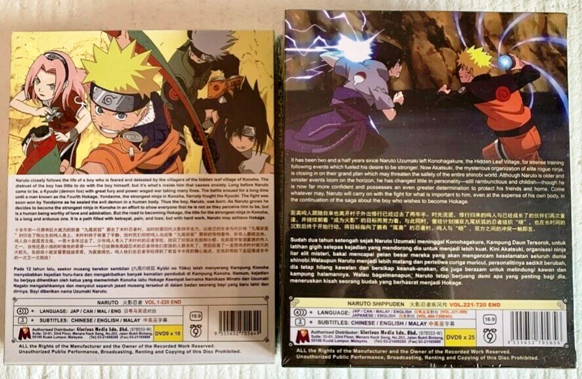 Naruto Shippuden ENGLISH DUBBED Complete Series Box Set Ep 1 - 720 End DHL