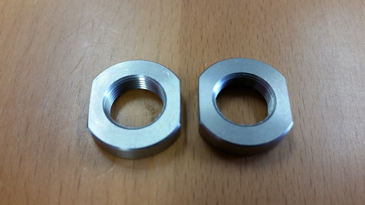 9MM 1/2x36 Stainless Steel Jam Nut 2 pack. Made in USA