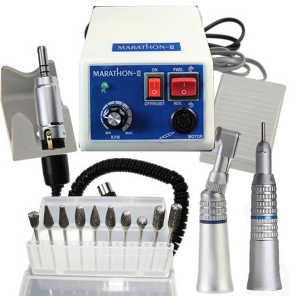 Dental Marathon Mikromotor Inkl. Hand- Und Winkelst Produktbild-Vorschau 3