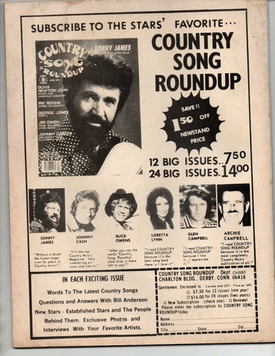 Country Hits of the '70's Magazine 1980 Anne Murray Merle Haggard Charly McClain - Picture 3 of 3