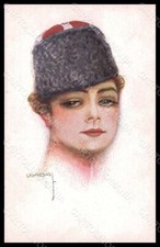 Artist Signed Usabal L. Fashion Glamour Lady serie 3892-4 postcard VK7920