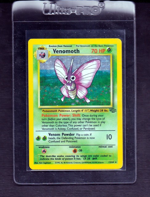 Venomoth 13 64 Jungle Pokemon Card Holo Foil Rare VLP EBay
