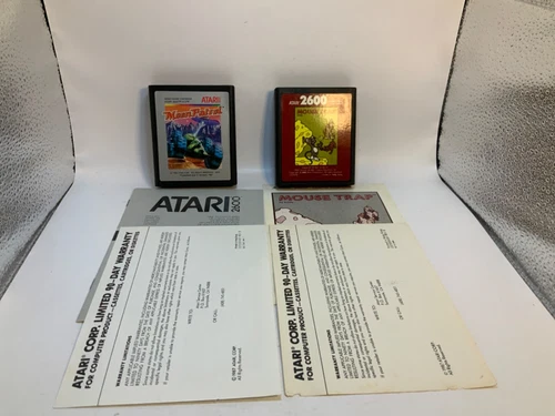 ATARI 2600 Moon Patrol/W manual And Warranty Card/Atari 2600 Mouse Trap As Is