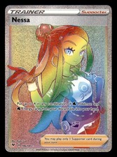 2020 POKEMON NESSA 196/185 RAINBOW RARE VIVID VOLTAGE HOLO NEAR MINT on eBay