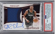 2024-25 Immaculate Anthony Edwards GAME-USED PATCH AUTO /5 PSA 10 AUTO