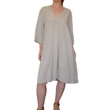 COS Relaxed Dress 44 AU16 Lyocell Light Green Pleats Minimal Modern Lagenlook