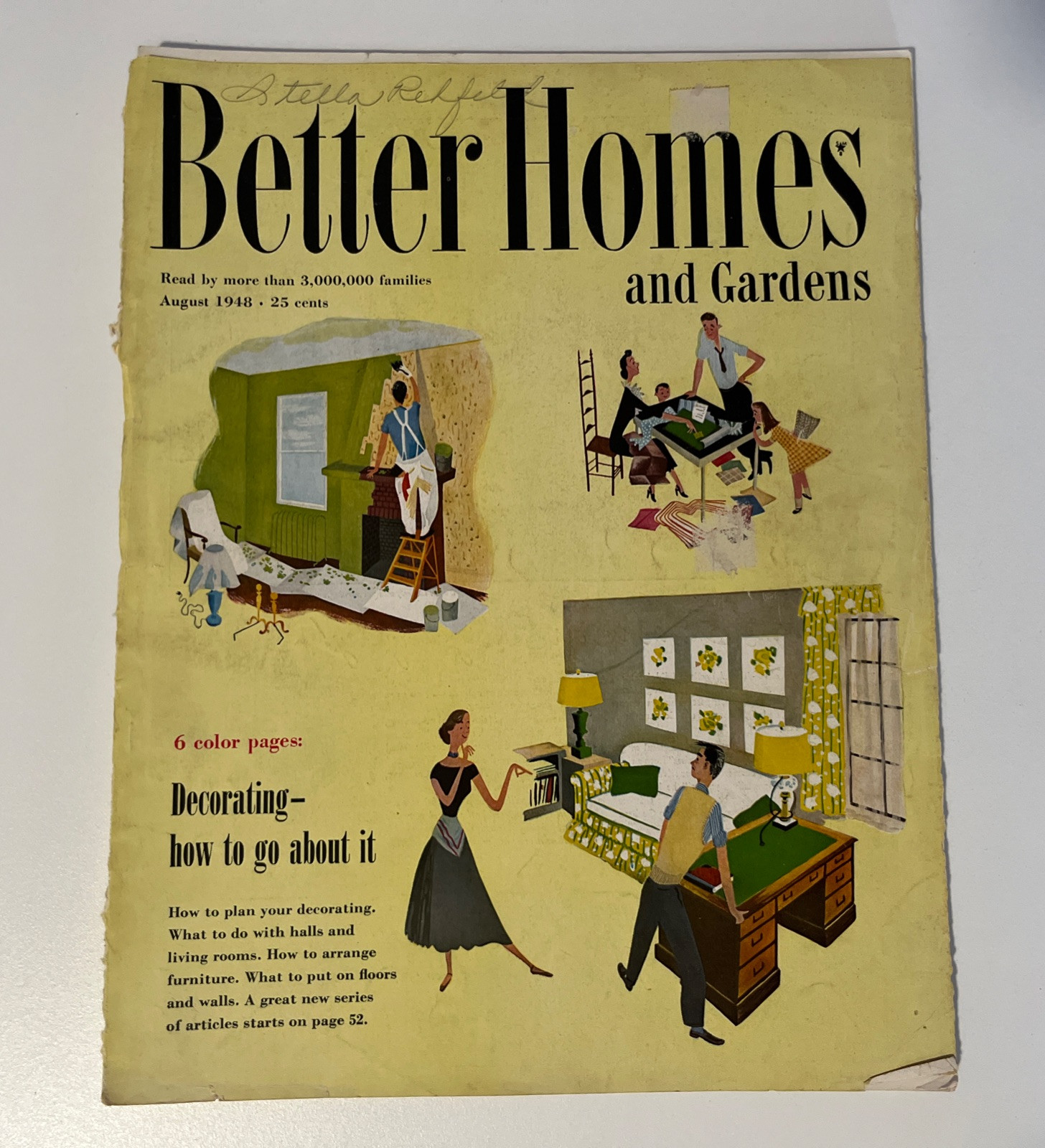 1948 AUG Better Homes & Gardens Magazine - Decorating Tips Guide