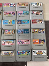 Untested SFC Super Famicom Set of 56 Game Cartridge Super Metroid Pocky Rocky