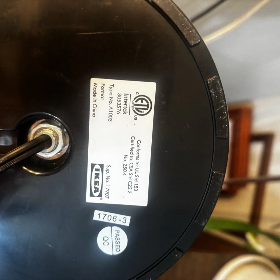 Снятая с производства настольная лампа формата Ikea матовый никель сталь Gooseneck A0301 Y2K - Изображение 3 из 4