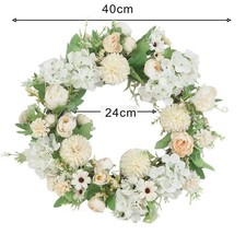 Couronne de fleurs artificielles charmante décoration maison printemps décorat