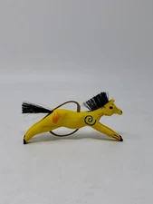 Native American Navajo Folk Art Yellow 5" SPIRIT HORSE ORNAMENT CHANDLER BEGAYE