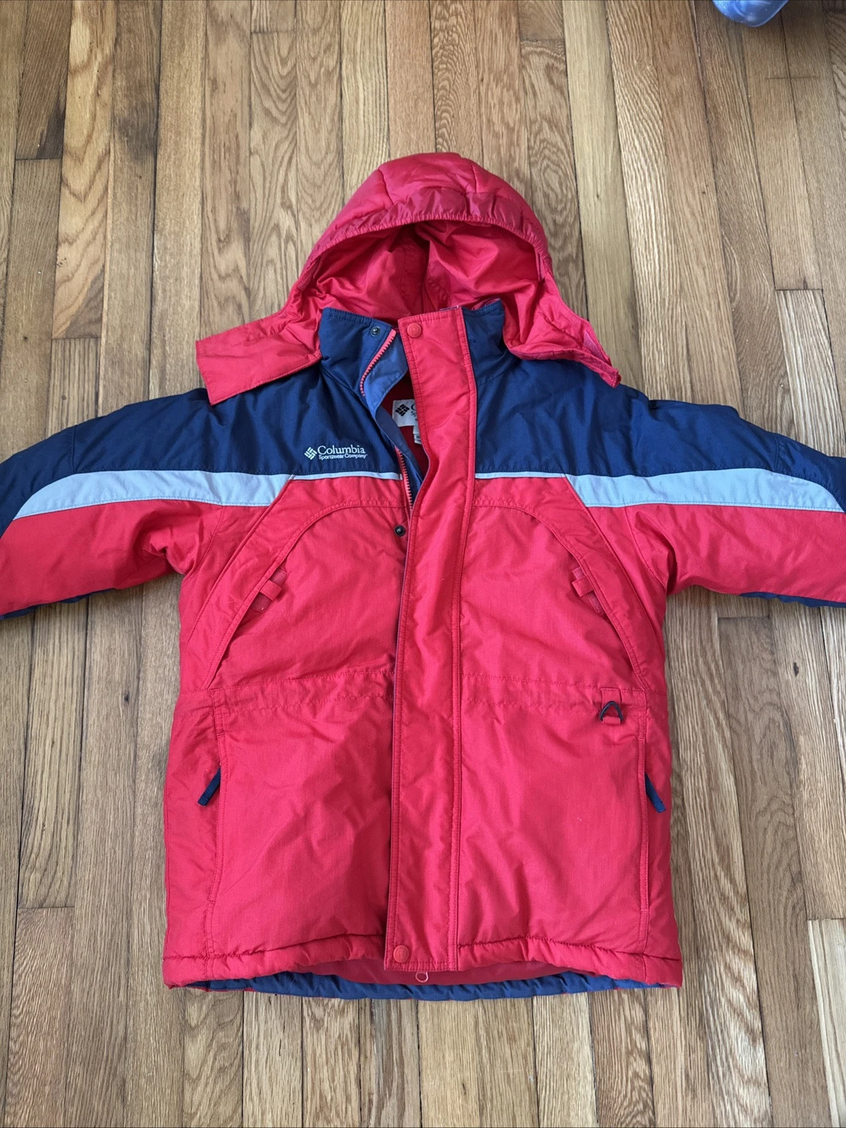 Columbia Fire Ridge Youth 10/12 Button Hood Full Zip Ski Snow Jacket