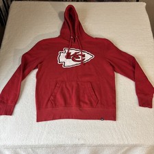 NFL Team Apparel Kansas City Chiefs Football Red Pullover Hoodie Men's Size M