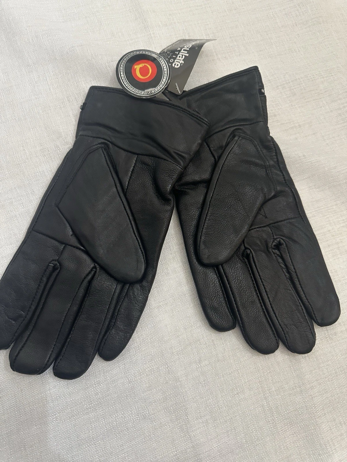 Women’s Black Leather Gloves Thinsulate Insulated Winter Size M New