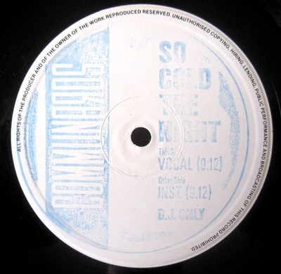 The Communards - So Cold The Night - UK Promo 12'' Vinyl - 1986 - London Records