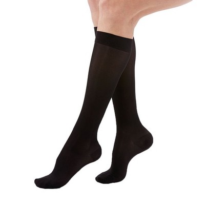 MEDI Duomed Transparent Knee Highs, Regular, 15-20 mmHg (Size: XL) Black