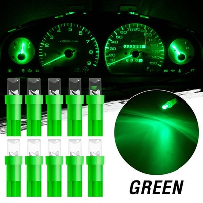 10STK LED T5 W1.2W Tachobeleuchtung weiß 12V Glühbirne KFZ Armaturenbeleuchtung