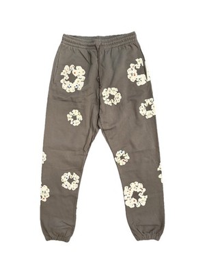Size M - Denim Tears Rhinestone Cotton Wreath Sweatpants Vintage Black  NEW!