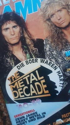 METAL HAMMER Vintage 1989 German Music Magazine #26 Whitesnake 80s Metal Decade