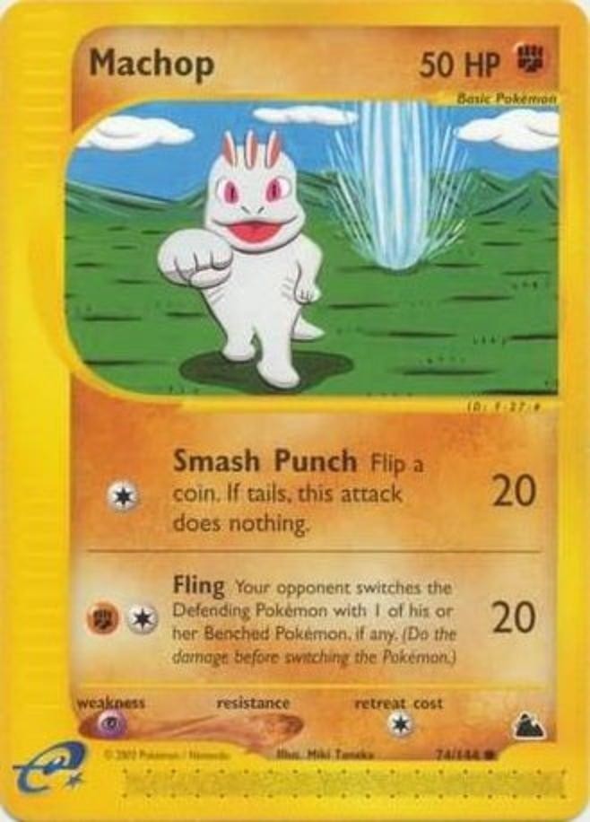 Pokemon - Skyridge - Machop 74/144- Condition (NM) 