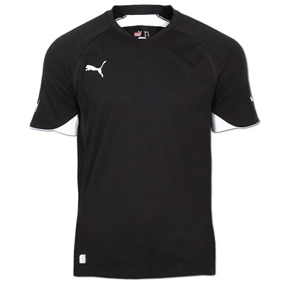 Puma Herren Shirt Sportshirt Trikot Power Cat Fußball Fitness Gr.S schwarz-weiß