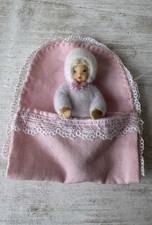 ERNA MEYER Nostalgie Miniatur-Biegepuppe Baby Säugling f. Bodo Hennig Puppenhaus