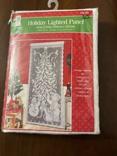 Vintage Merry Brite Frosty's Trio White Christmas Holiday Lighted Panel 40"X84"