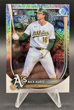 2025 Bowman Chrome Nick Kurtz RC #93 Mega Box Mojo Refractor Athletics ROY