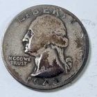 1943 D Washington Silver Quarter — 90% Silver — Circulated Coin #6055