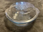 VTG Fire King Philbe Sapphire Blue 2 quart glass casserole w/pie plate lid