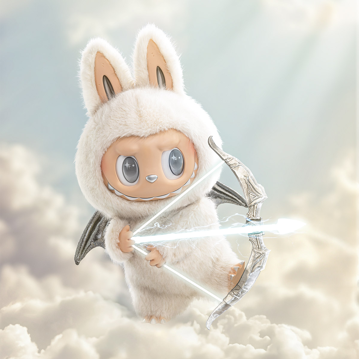 ぬいぐるみ Labubu ANGEL IN CLOUDS Vinyl Face Doll the Monsters Angel in Clouds Vinyl Face Plush Doll Labubu - IN