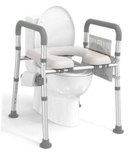 Raised Toilet Seat with Handles, Toilet Seat Riser for Seniors with Small